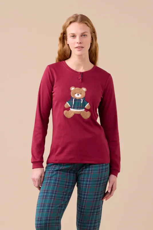 Pigiama donna caldo cotone Noi di Notte art.9284 Pigiama donna caldo cotone Noi di Notte art.9284