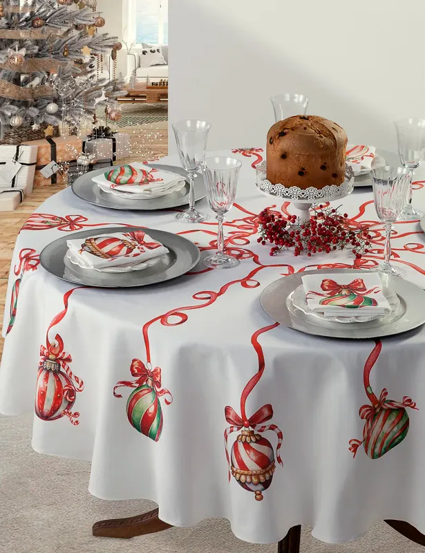 Servizio Tavola Natale Tessitura Randi art. Carols Servizio Tavola Natale Tessitura Randi art. Carols