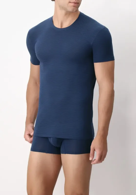 Maglia Girocollo in Modal elasticizzato Fantasia a Righe X-Touch Perofil 92793