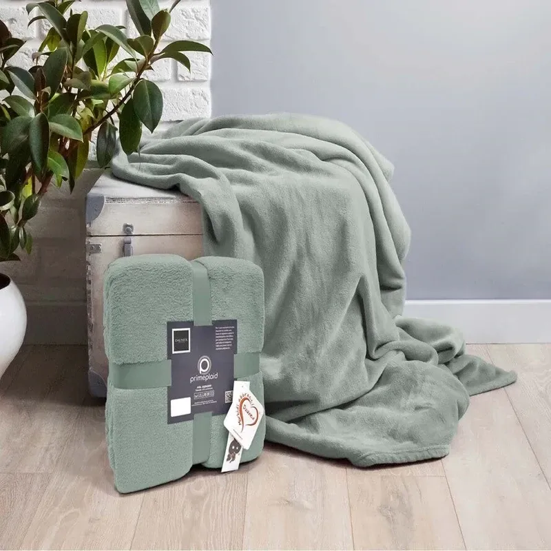 Plaid Maxi  150x200 in Pile Coral Tinta Unita Galtex art. Prime