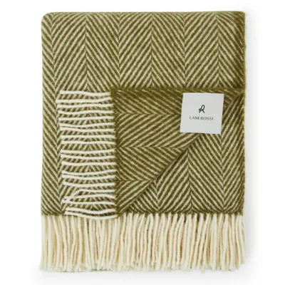 Plaid in Pura Lana Vergine con frange Lanerossi