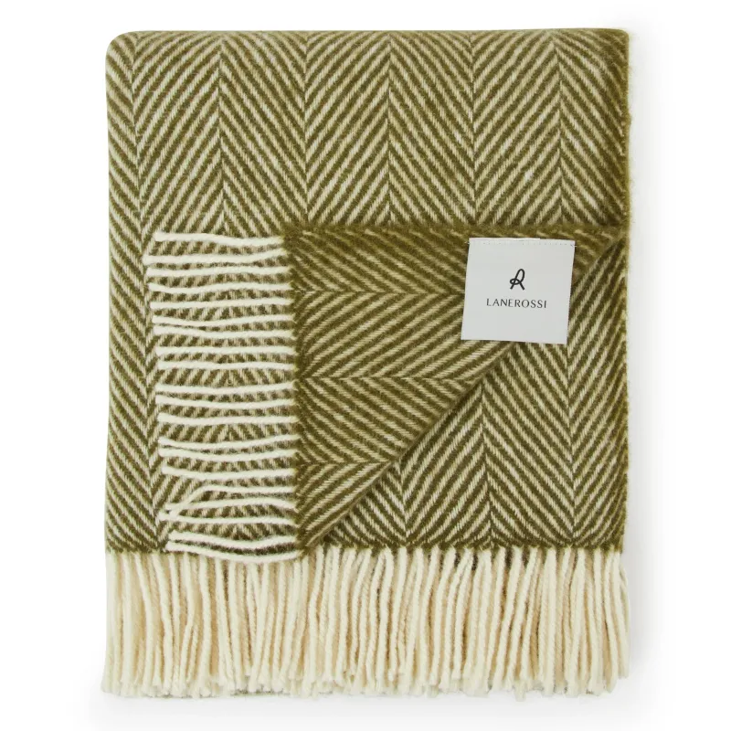 Plaid in Pura Lana Vergine con frange Lanerossi