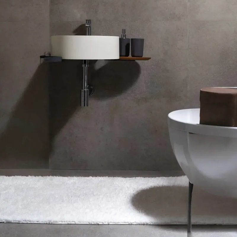 Tappeto bagno di Maison Sucrèe a pelo lungo fondo antiscivolo Art. Custoza