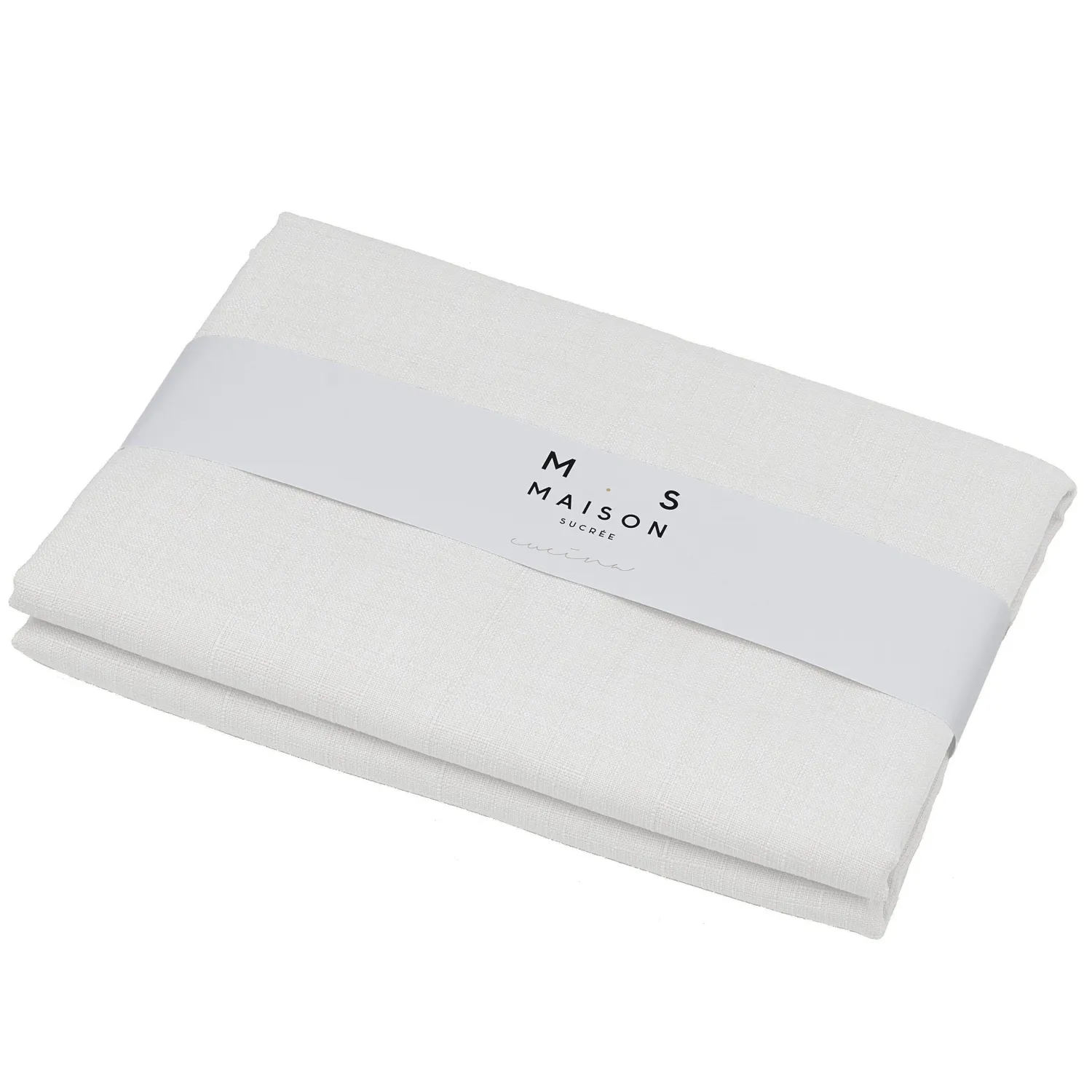 Tovaglia Antimacchia Korin No Stiro 155x225 x8 posti Maison Sucrèe, Colore: bianco 01