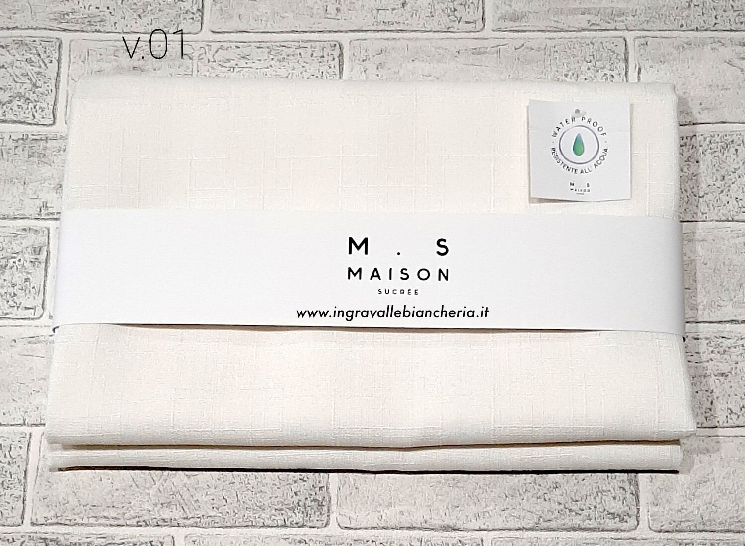 Tovaglia Antimacchia Korin No Stiro 155x355 x18 posti Maison Sucree Tovaglia Antimacchia Korin No Stiro 155x355 x18 posti Maison Sucree, Colore: bianco 01