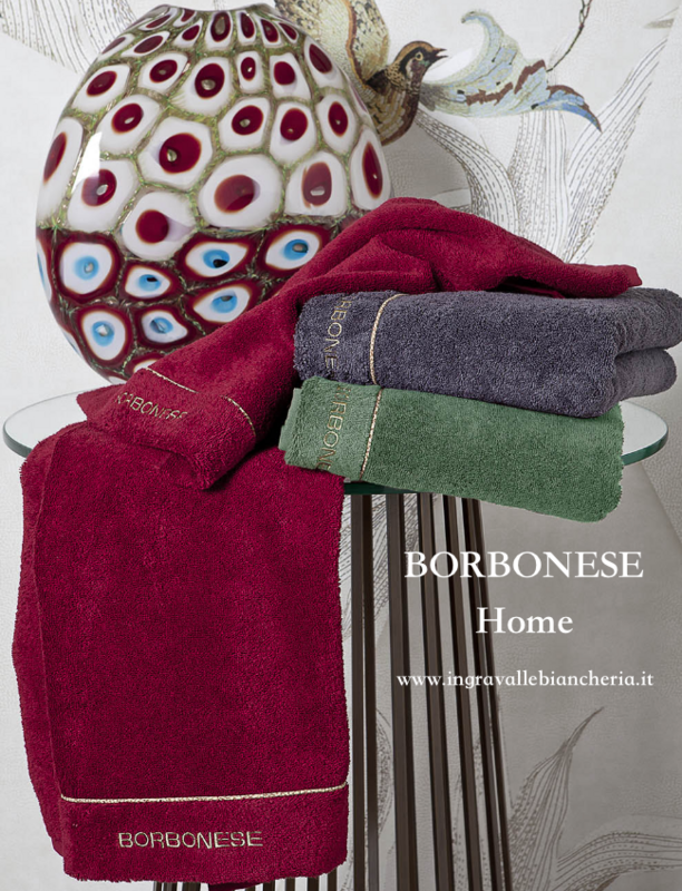 Asciugamani set 1+1 Borbonese FINE OP in spugna