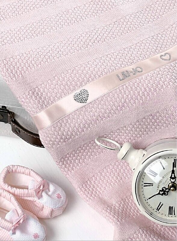 Coperta Culla e Carrozzino in Lana LiuJo baby art. Cuori