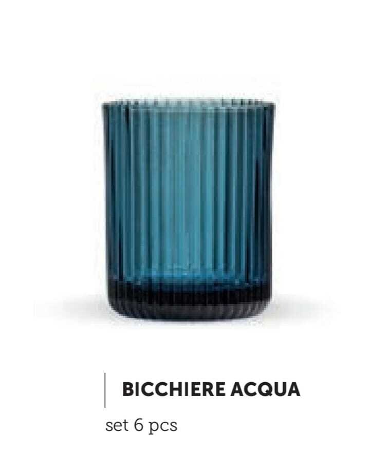 Bicchieri Acqua in pasta di Vetro Maiso Sucrèe art. Torcello, colore: blu
