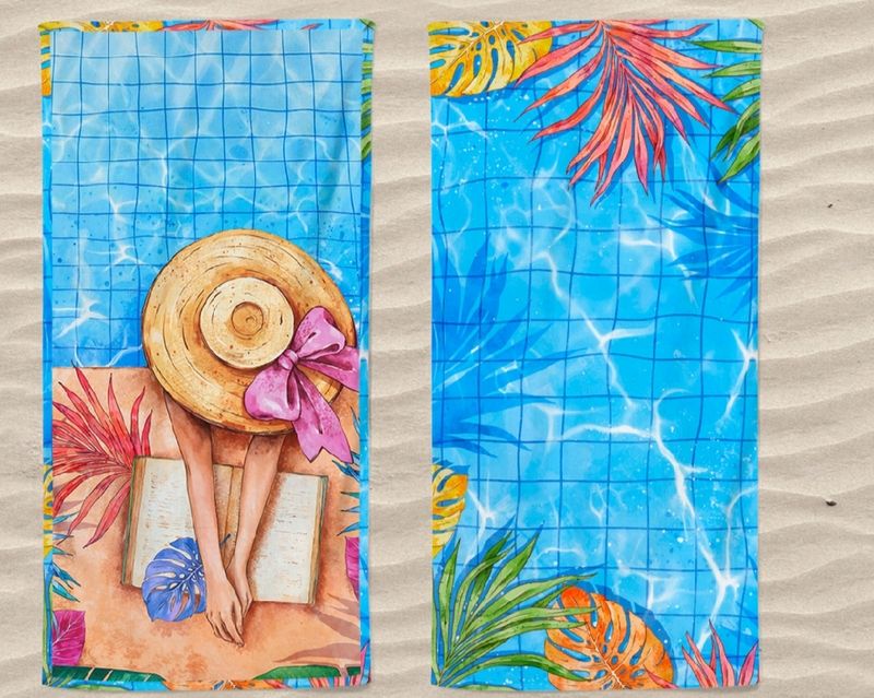 Telo mare in Microfibra double face con pochette Galtex art. Doha Telo mare in Microfibra double face con pochette Galtex art. Doha