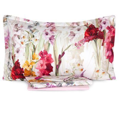 Completo lenzuola Copriletto Charming Flowers di Mirabello in Percalle Matrimoniale Completo lenzuola Copriletto Charming Flowers di Mirabello in Percalle Matrimoniale