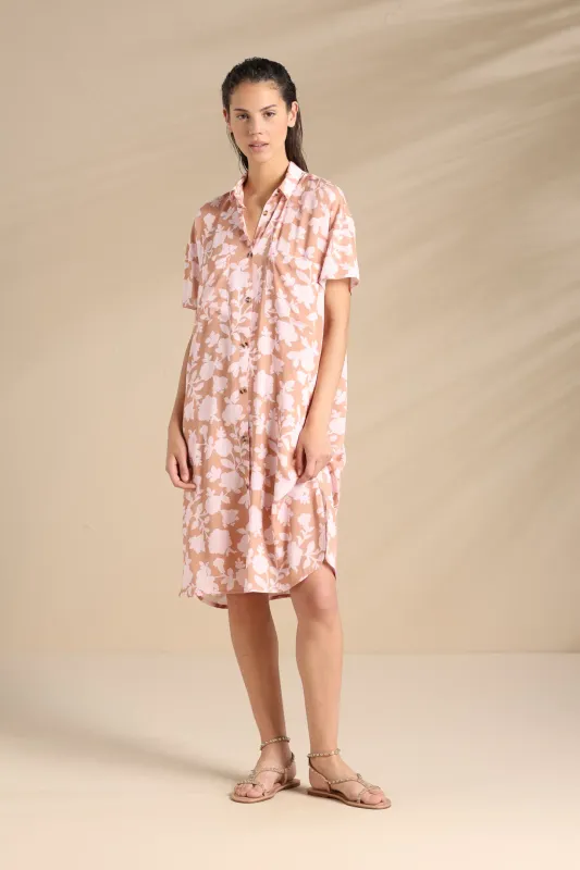 Abito camicia donna estivo in viscosa articolo flowery Noi dì Notte
