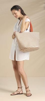 Borsa con chiusura zip articolo riga Borsa con chiusura zip articolo riga