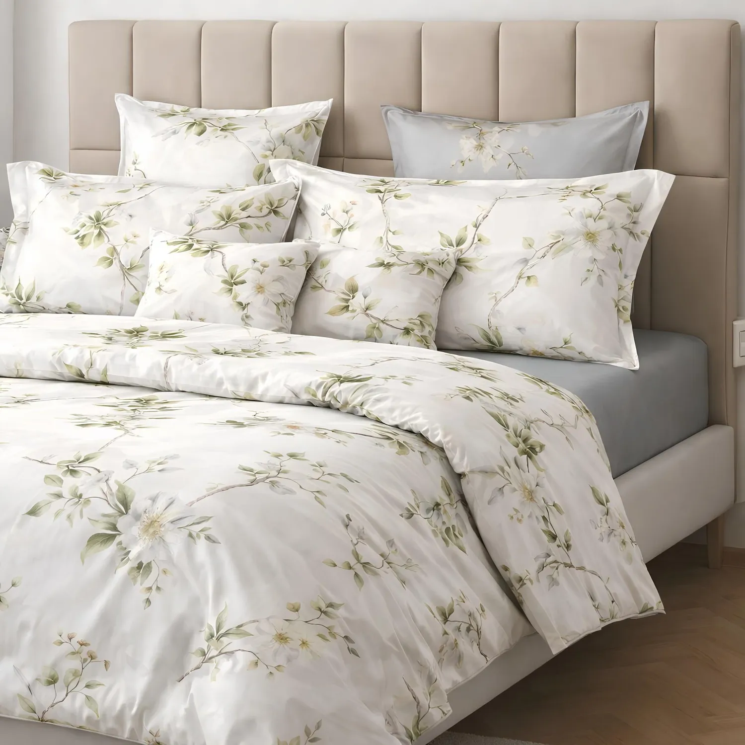 Completo Lenzuola Matrimoniali Percalle 100% Cotone Mirabello Chorisia – Set Letto Floreale Elegante Completo Lenzuola Matrimoniali Percalle 100% Cotone Mirabello Chorisia – Set Letto Floreale Elegante