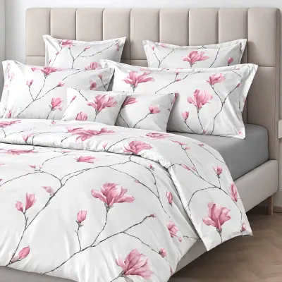 Completo Lenzuola Matrimoniali Percalle 100% Cotone Mirabello Soft Magnolia – Set Letto Elegante Floreale Completo Lenzuola Matrimoniali Percalle 100% Cotone Mirabello Soft Magnolia – Set Letto Elegante Floreale