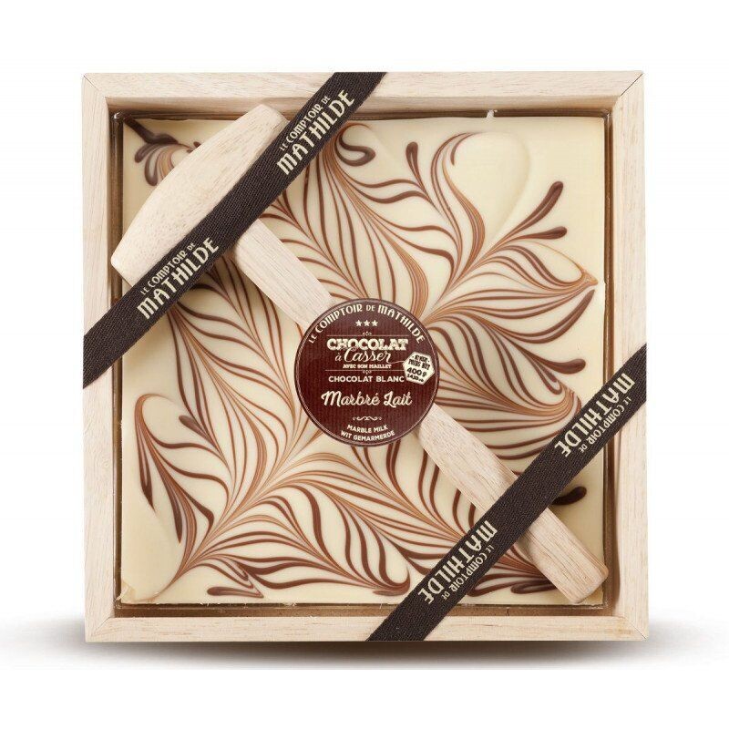 Tablette de Chocolat a casser Marbré Lait