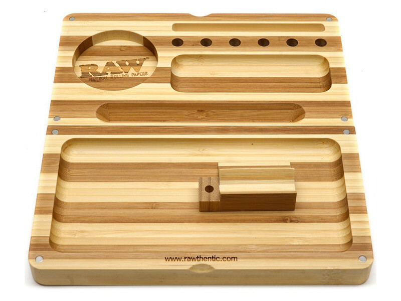 RAW Rolling Tray Drehunterlage Bambus &quot;Backflip Magnetic Bamboo&quot;