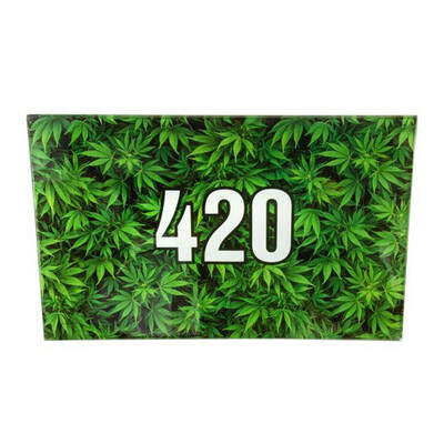 V Syndicate Drehtablett - Rolling Tray &quot;420 green&quot; glas