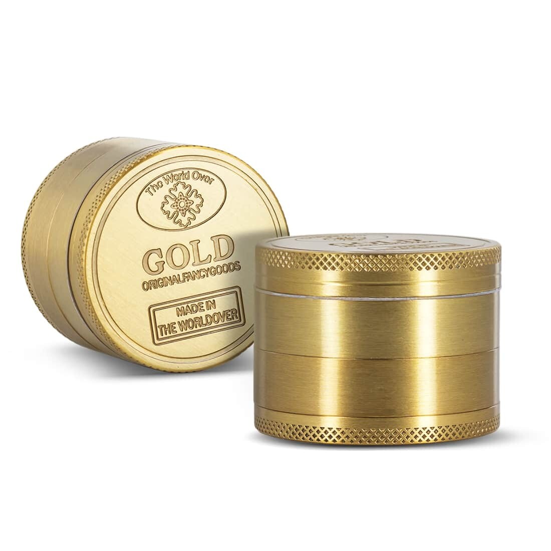 Grinder Goldbarren, Metall, 4-teilig, Ø40 mm