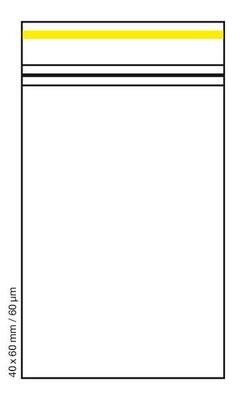 Zip-Tütchen 40x60mm 100stk gelb