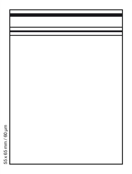 Zip-Tütchen 55x65mm 100stk schwarz