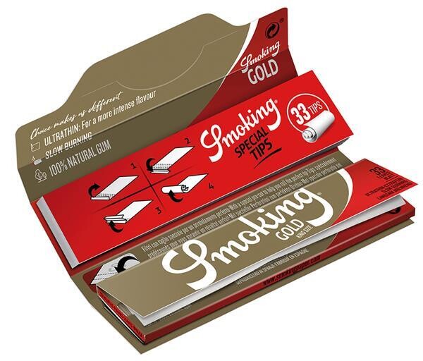 Smoking GOLD King Size SLIM Papier + Filtertips