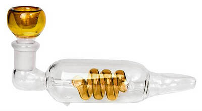 Glas Handpfeife bernstein