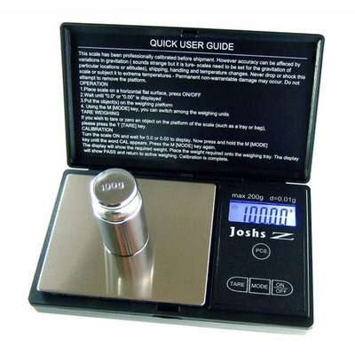 Joshs - Z Taschenwaage mit Stückzählfunktion und Justiergewichten 200/0,01g