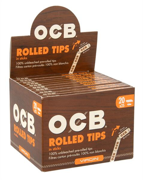 OCB Rolled Tips in Sticks | 25x Vorgedrehte Sticks