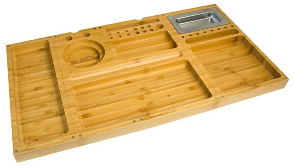 RAW Bamboo Triple Flip Rolling Tray