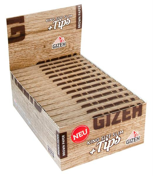 GizehBROWN King Size Slim Papier + Tips