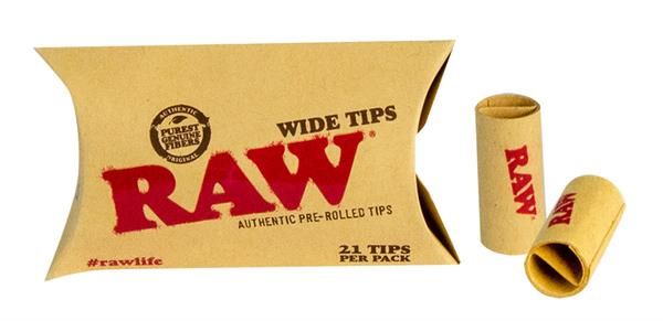 RAW WIDE PREROLLED ø 8mm Filtertips 21 Stk.