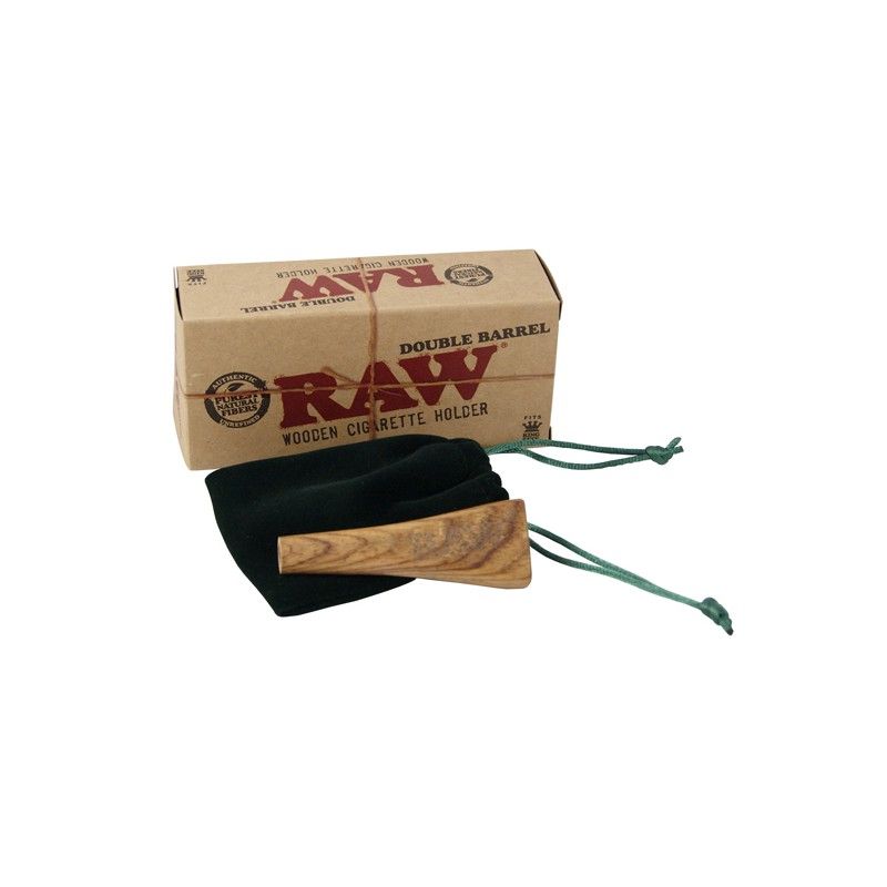 RAW® DOUBLE BARREL WOODEN CIGARETTE HOLDER