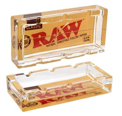 RAW Glas-Aschenbecher rechteckig, &quot;Classic Pack Ashtray&quot;