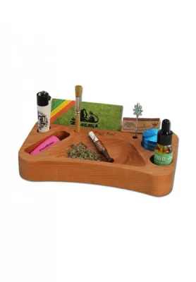 Black Leaf by KRU PlayAGame Mix+Roll Holztablett