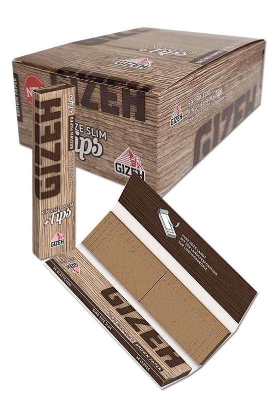 GizehBROWN King Size Slim Papier + Tips