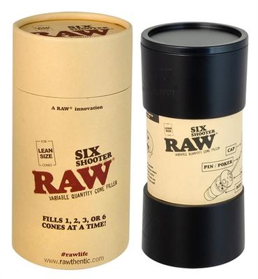 RAW Six Shooter LEAN Size Variable Cone Filler RAW Six Shooter LEAN Size Variable Cone Filler
