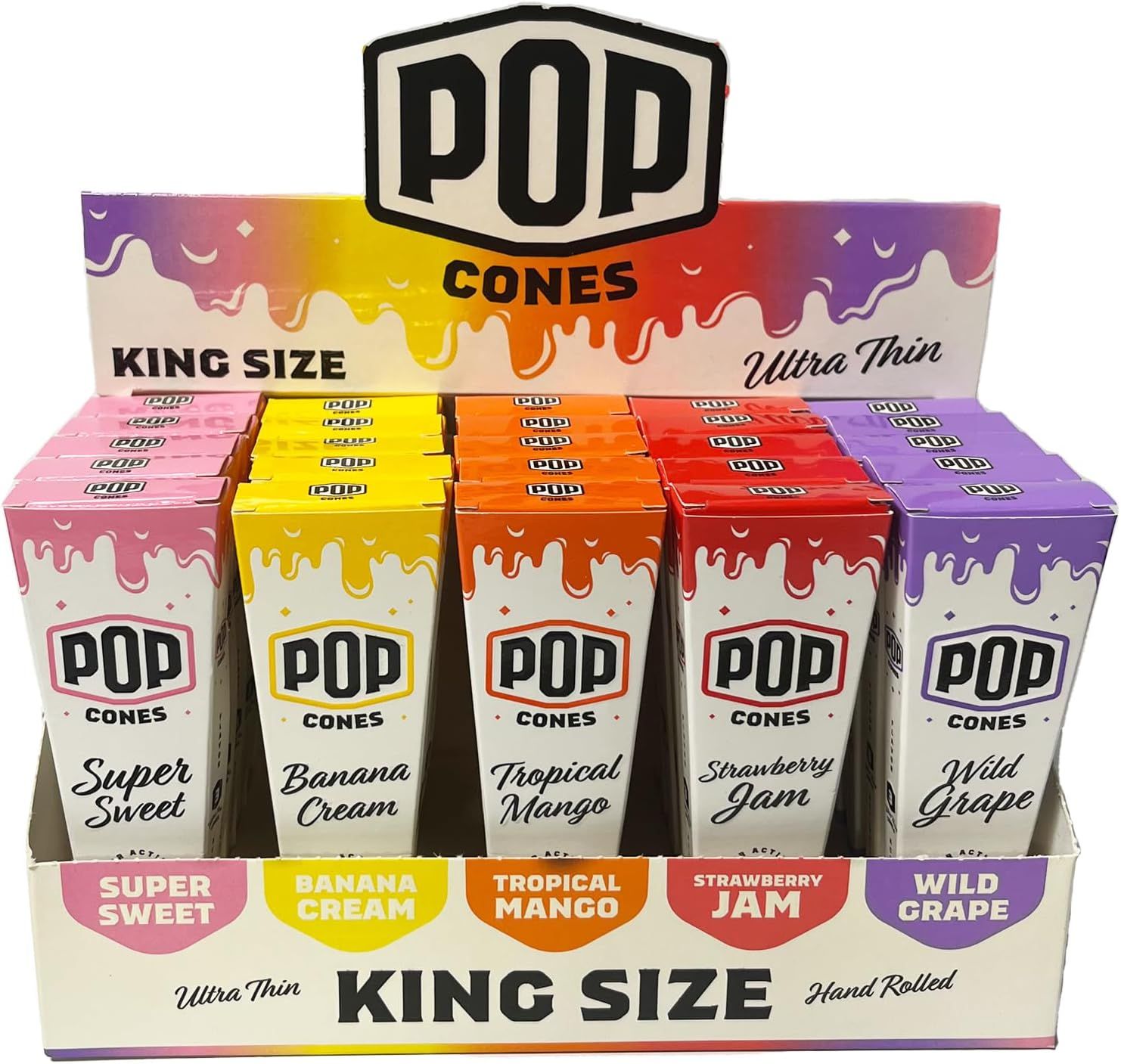 POP Cones Flavour Activated Ultra Thin King Size Cones