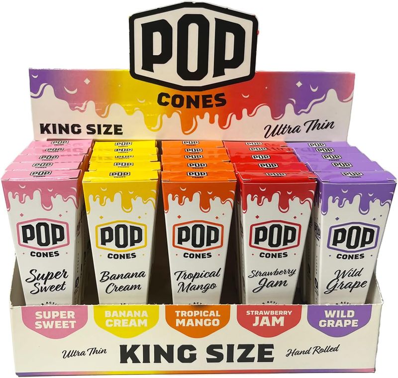 POP Cones Flavour Activated Ultra Thin King Size Cones