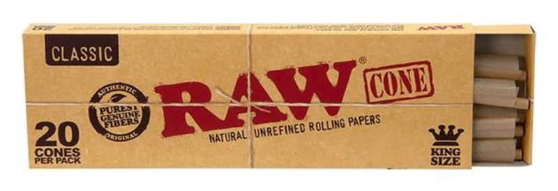 RAW Classic King Size Papercones - 20 Cones