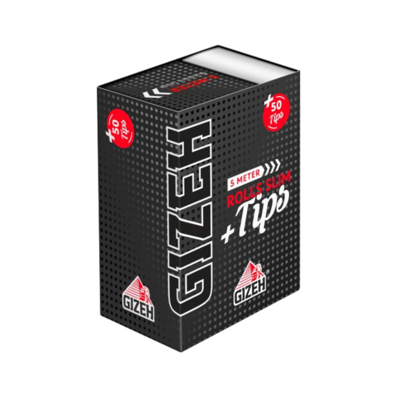 Gizeh King Size Rolls Slim + Tips, 5m + 50 Tips