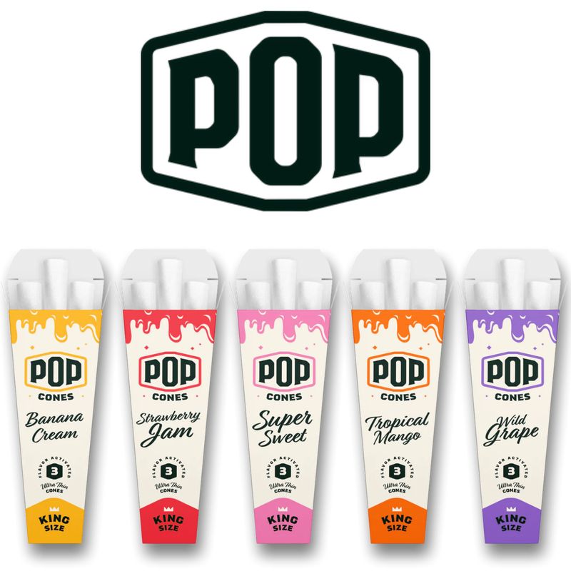 POP Cones Flavour Activated Ultra Thin King Size Cones