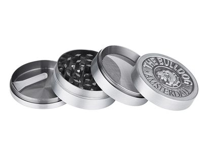 Grinder "Bulldog" 4-tlg. Silber, Ø 50mm