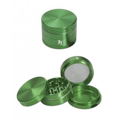 Black Leaf - Aluminium Grinder 4-tlg. anodisiert mit Sieb