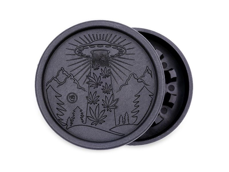 Hemp Grinder &quot;420 Alien&quot;, 2-tlg.: Ø 55 mm Kunststoff