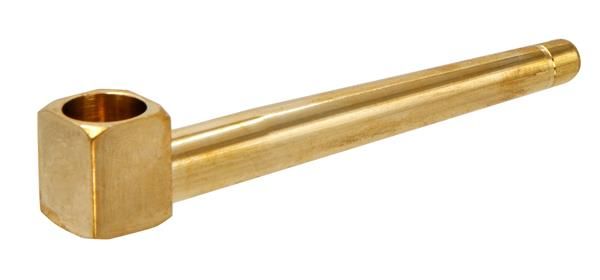 Brass Roller Pipe Metallpfeife Messing, L 95mm, gold