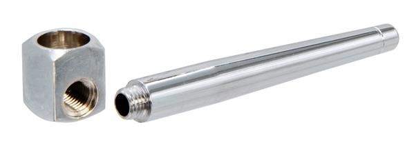 Brass Roller Pipe Metallpfeife Messing, L 95mm, silber