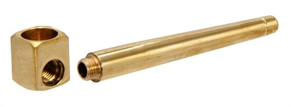 Brass Roller Pipe Metallpfeife Messing, L 95mm, gold