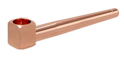 Brass Roller Pipe Metallpfeife Messing, L 95mm, kupfer