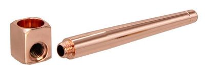 Brass Roller Pipe Metallpfeife Messing, L 95mm, kupfer