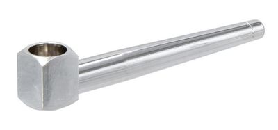 Brass Roller Pipe Metallpfeife Messing, L 95mm, silber